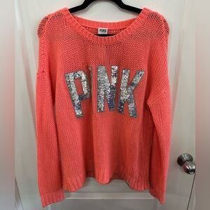 PINK Victoria's Secret Bright Coral Sweater